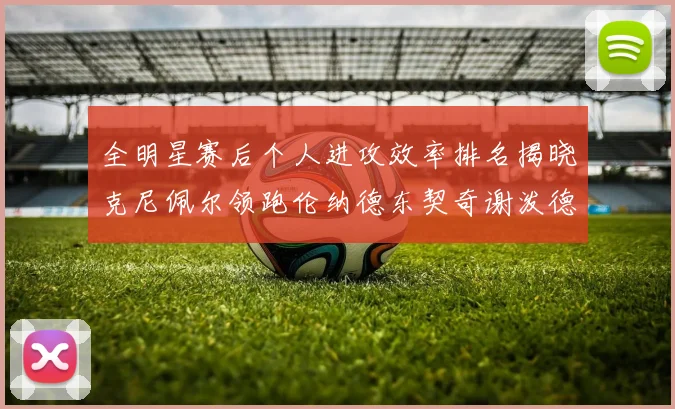 全明星赛后个人进攻效率排名揭晓克尼佩尔领跑伦纳德东契奇谢泼德紧随其后